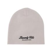 Hvit Ull Beanie Lue