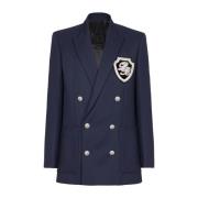 Twill blazer med brodert PB Signature badge