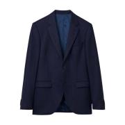 Blå Blazer Kjole Slim Fit