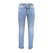 Brodert Slim Fit Bomull Jeans