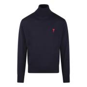 Rød Hjerte Turtleneck Sweater