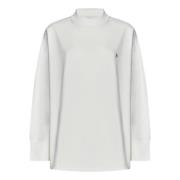 Hvit Bomull Jersey T-skjorte Chic Stil