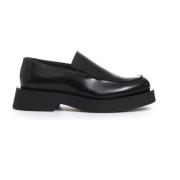 Svart skinn Loafer Moccasin