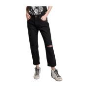 Svart Regular Fit Denim Jeans