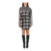 Tartan Ull Oversized Skjortekjole