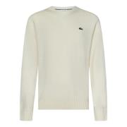 Hvit Ull Crewneck Genser Aw24