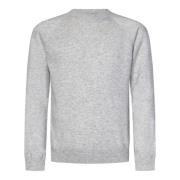 Grå Cashmere Crewneck Sweater