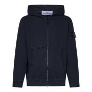 Blå Fleece Hettegenser Aw24