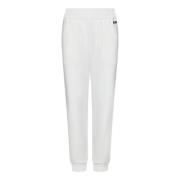 Hvite Joggers med Logo Broderi