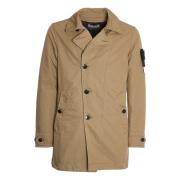 Elegant Biscuit Short Trench Coat