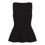 Elegant Peplum Topp med Tilpasset Passform