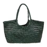 Grønn Shopper Veske Elegant Stil