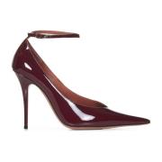 Bordeaux Patent Skinn Stiletthæler