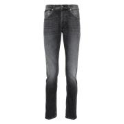 Mørk Grå Stretch Denim Skinny Jeans