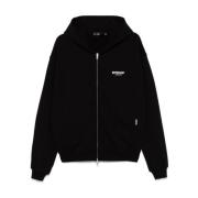 Svart Zip Hoodie