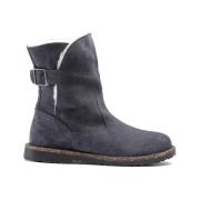 Shearling Suede Leather Boot - Graphite