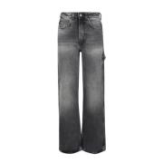 Svart Spider Stil Dame Jeans