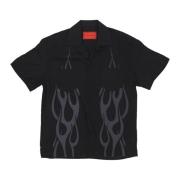 Tribal Flames Print Short Sleeve Shirt