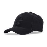 Canvas Baseball Cap Bøyd Skygge Svart