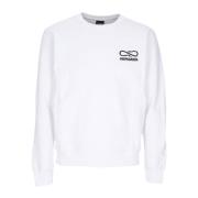 Logo Brodert Crewneck Sweatshirt Hvit