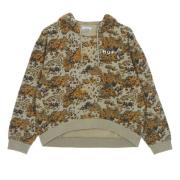 Camo Print Mockneck Hoodie Dame