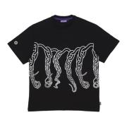 Svart Chain Tee med Octopus Logo