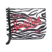 Zebra Print Clutch Veske i Svart