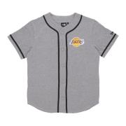 NBA Baseball Jersey Lakers Heather Grey