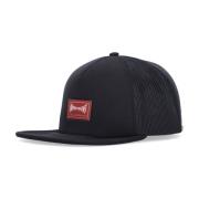 Svart Trucker Cap med Flat Skygge