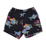 Trykt Fishbowl Shorts Svart