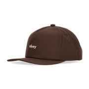 Flat visir snapback lue brun