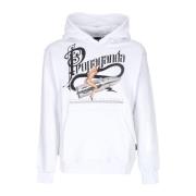 Hvit Dreams Hoodie med Kangaroo Lomme