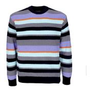 Stripete Crew Sweater Pewter Multi