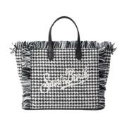 Frynse Mini Vanity Houndstooth Veske