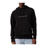 Chenille Monologo Hoodie Svart