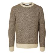 Sjokolade Torte Strikket Crew Neck Genser