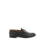 Gancini Loafers med Gull Detalj