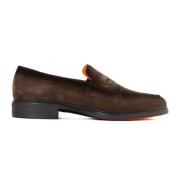 Brun semsket loafer, lett klassisk stil