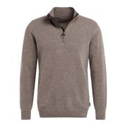 Militær Marl Half Zip Genser