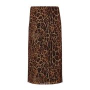 Animalier tulle midi skjørt, vill touch