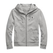 Grey Polo Ralph Lauren Double-Knit Full-Zip Hoodie Lt Sport Heather Ge...