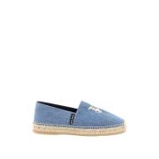 Denim Espadrilles med Brodert Logo