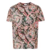 Blomstret paisley-print T-skjorte