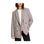 Houndstooth Blazer Jakke Hev Stil