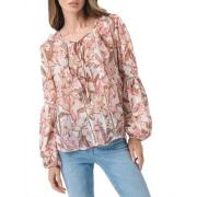 Blomster Chiffon Bluse for Kvinner