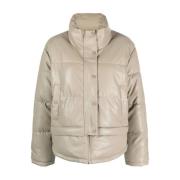 Beige Puffer & Down Jacket