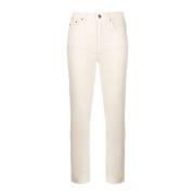 Hvit Slim Fit Straight Jeans