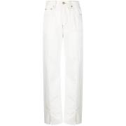 Hvite Straight Jeans med Sugar Rush Panel