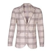 Ullsjekket blazer, Regular Fit, Laget i Italia