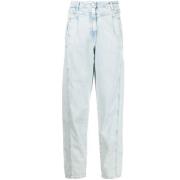 Hvit Straight Jeans Casual Stil